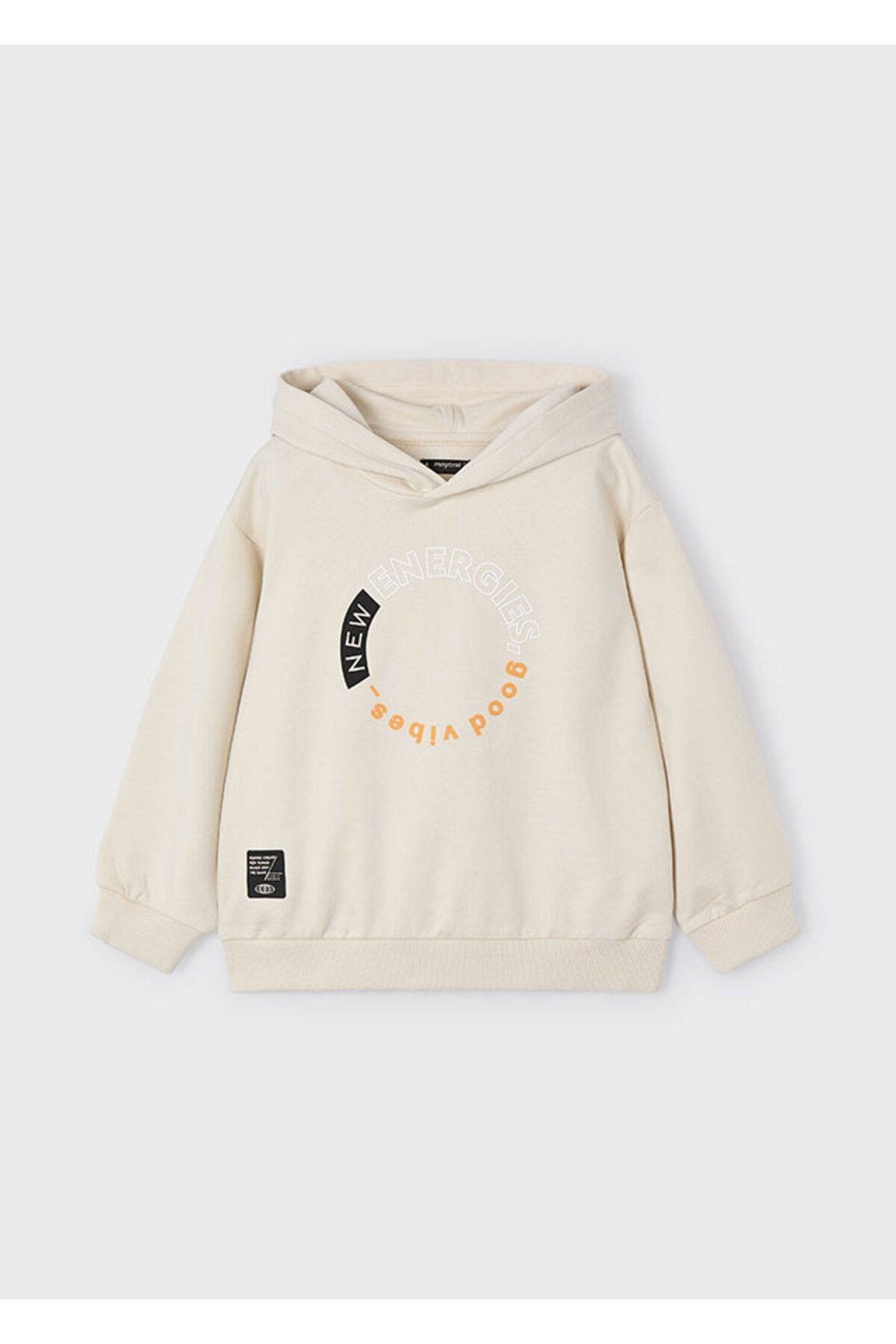 04-10 Yaş Bej Erkek Çocuk  Kapşonlu Sweat - Bej