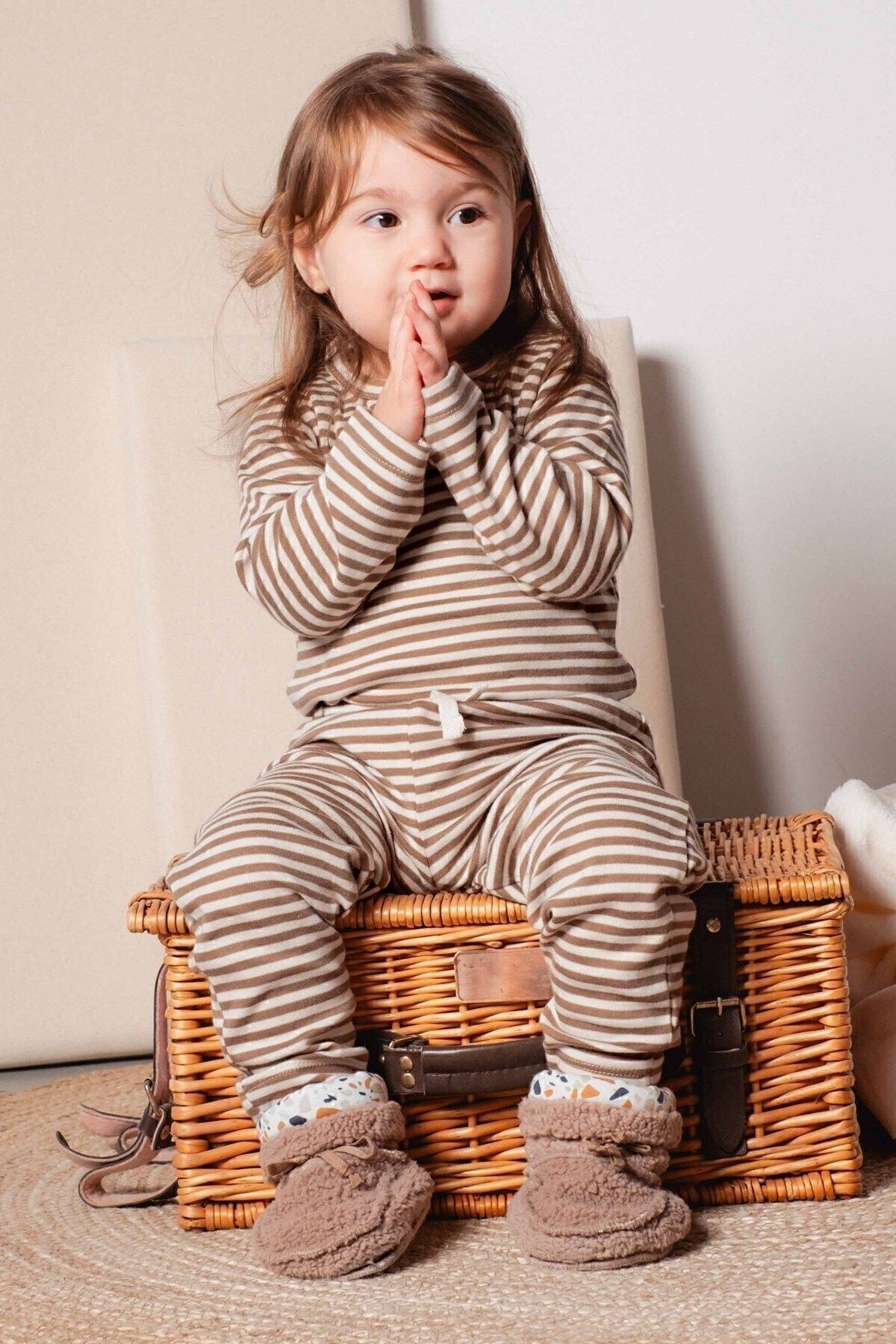 2'li Organik Pamuk Bebek Pantolonu Playtime