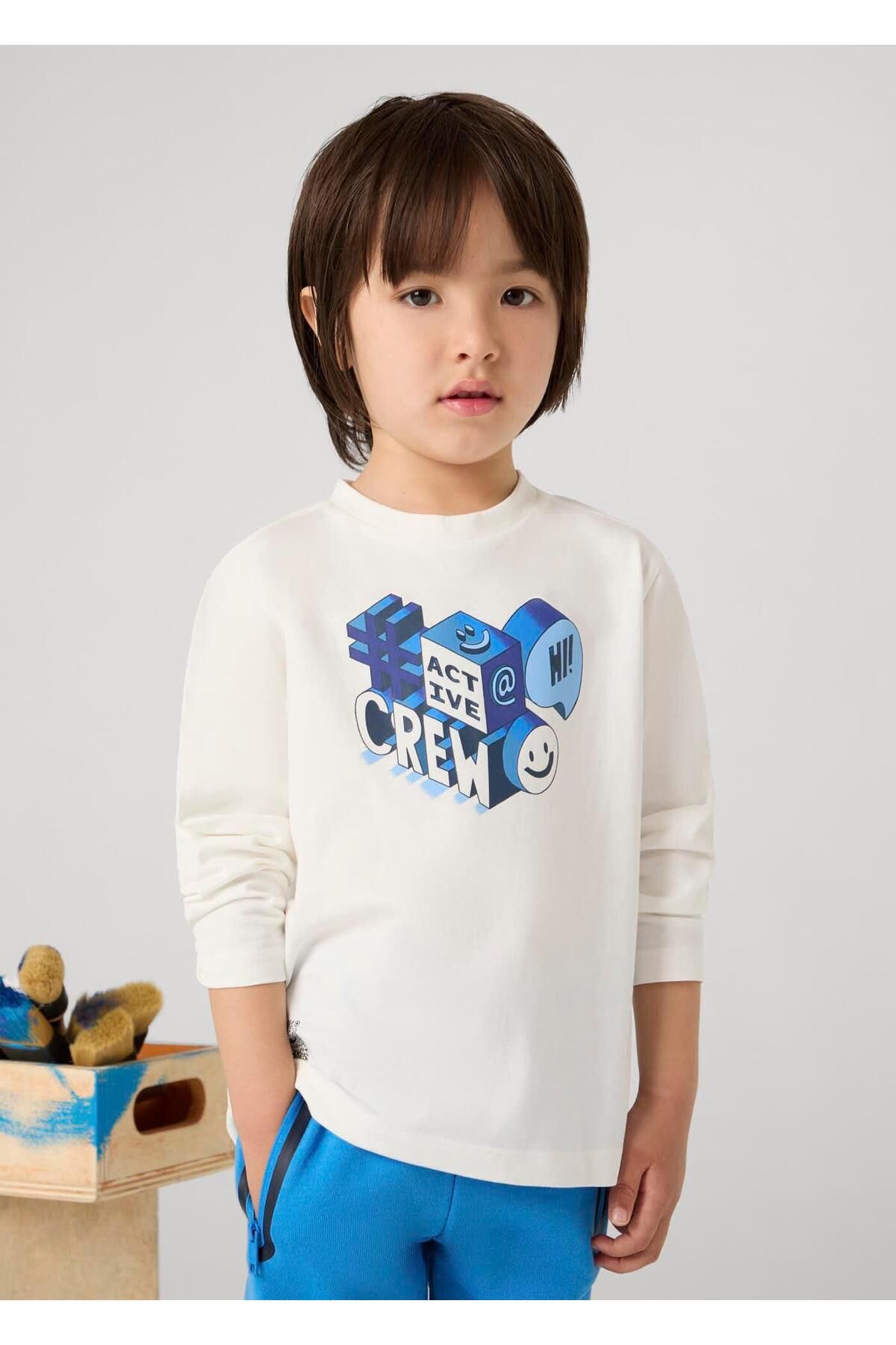 Erkek Çocuk Baskılı Sweatshirt