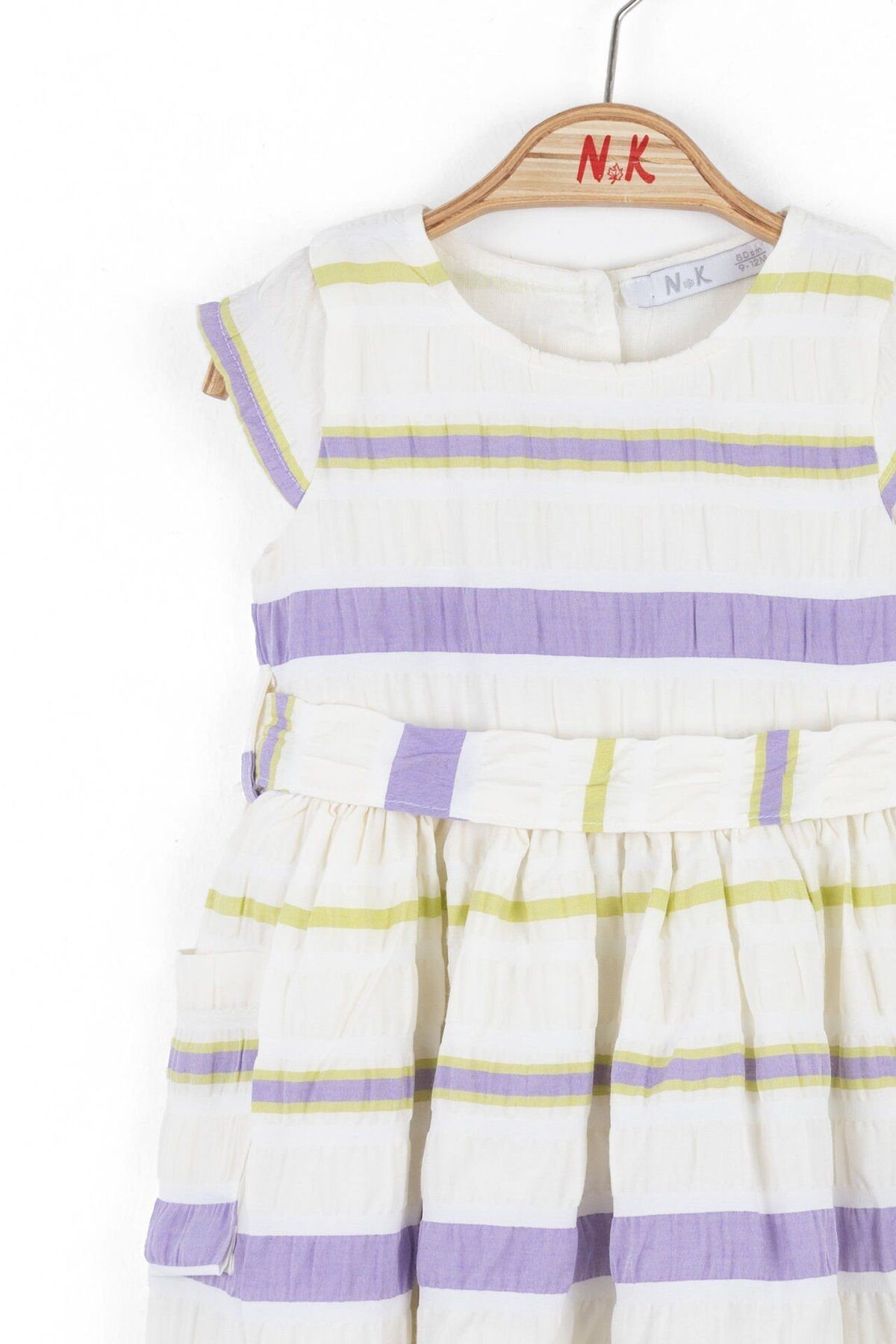 Nk Beyaz-Lila Elbise (1-4 Size)