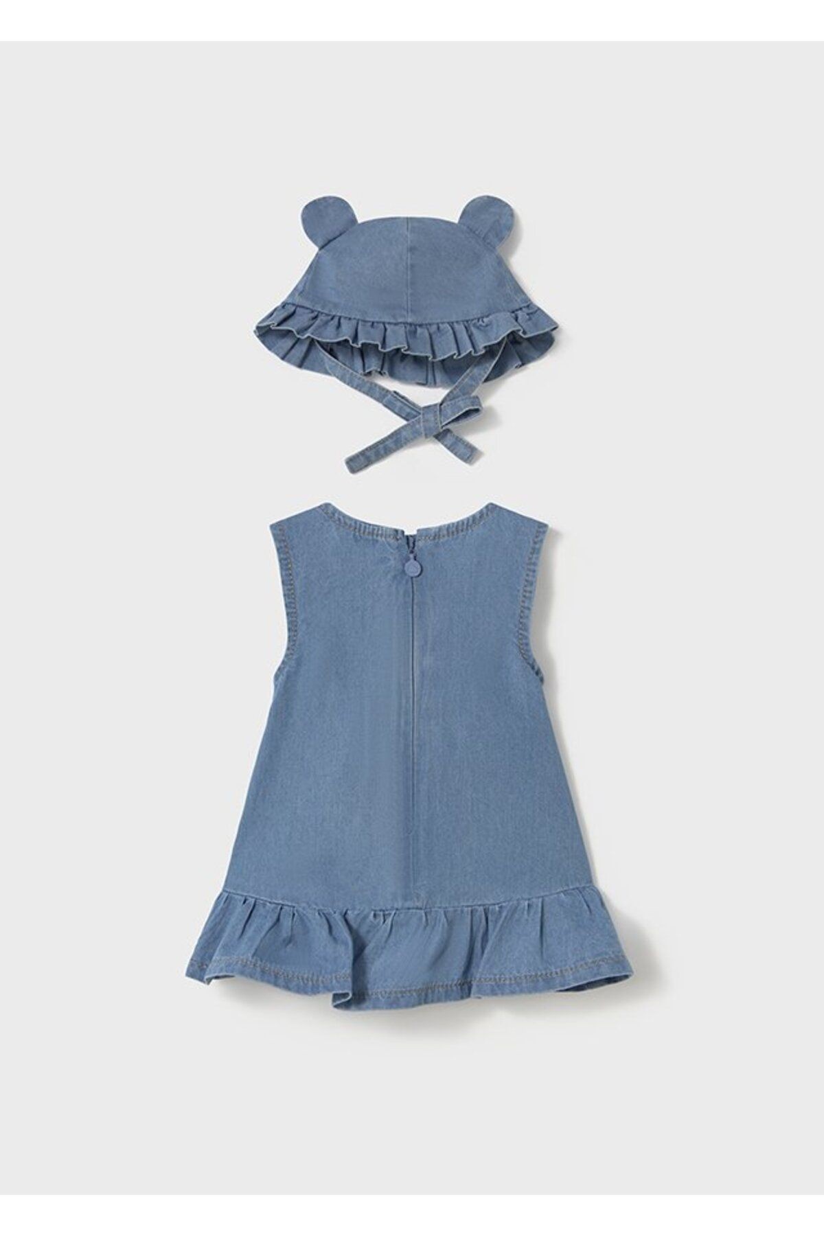 Kiz Denim Elbise Ve Sapka