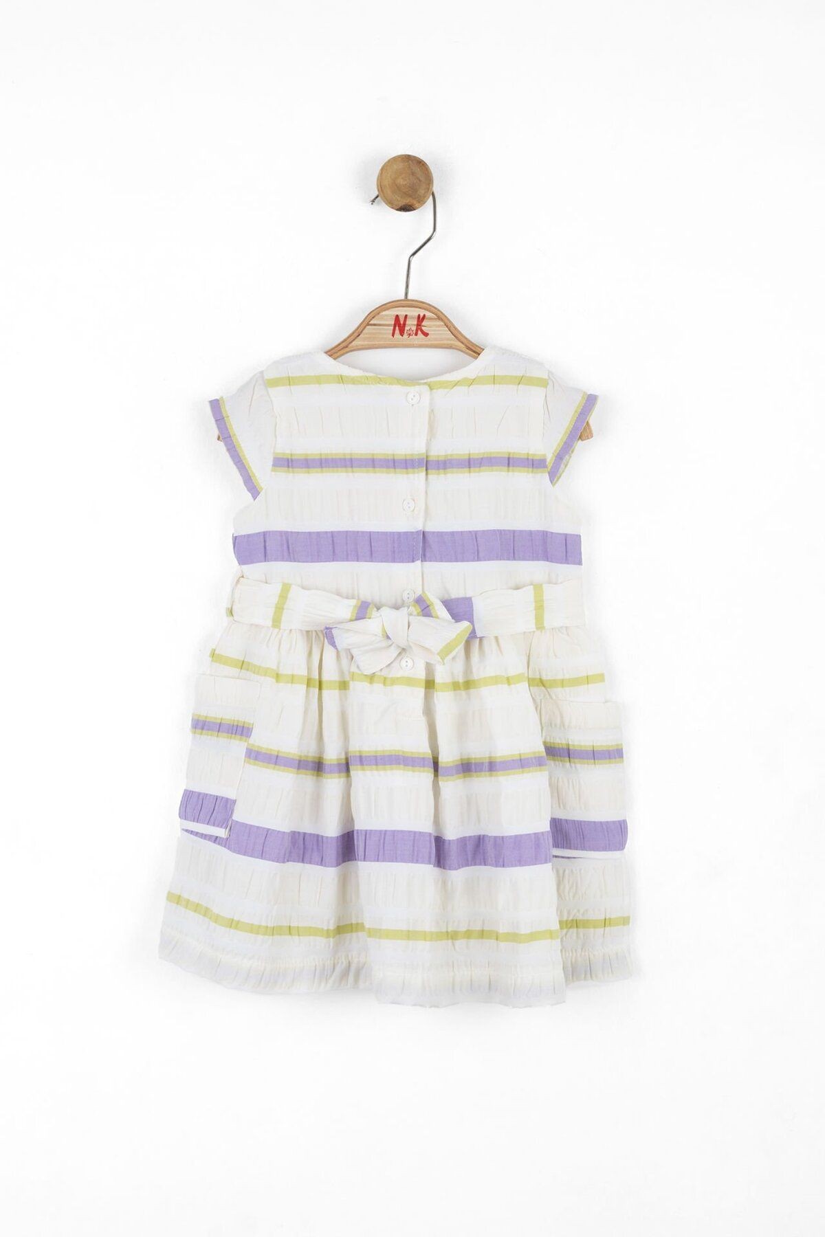 Nk Beyaz-Lila Elbise (1-4 Size)