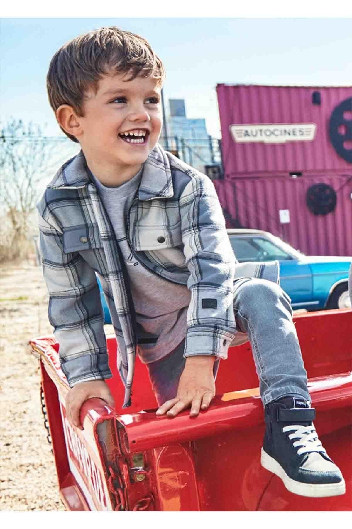 Kışlık Erkek Çocuk Ekose Ceket Gömlek