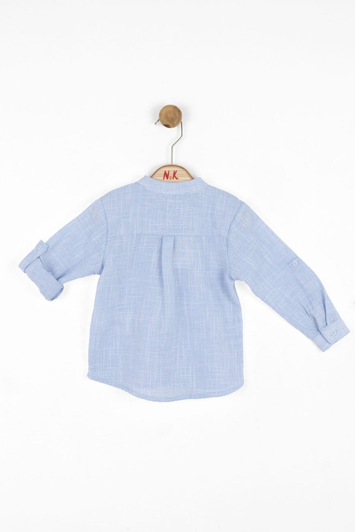 Nk Mavi Girit Gömlek (1-4 Size)