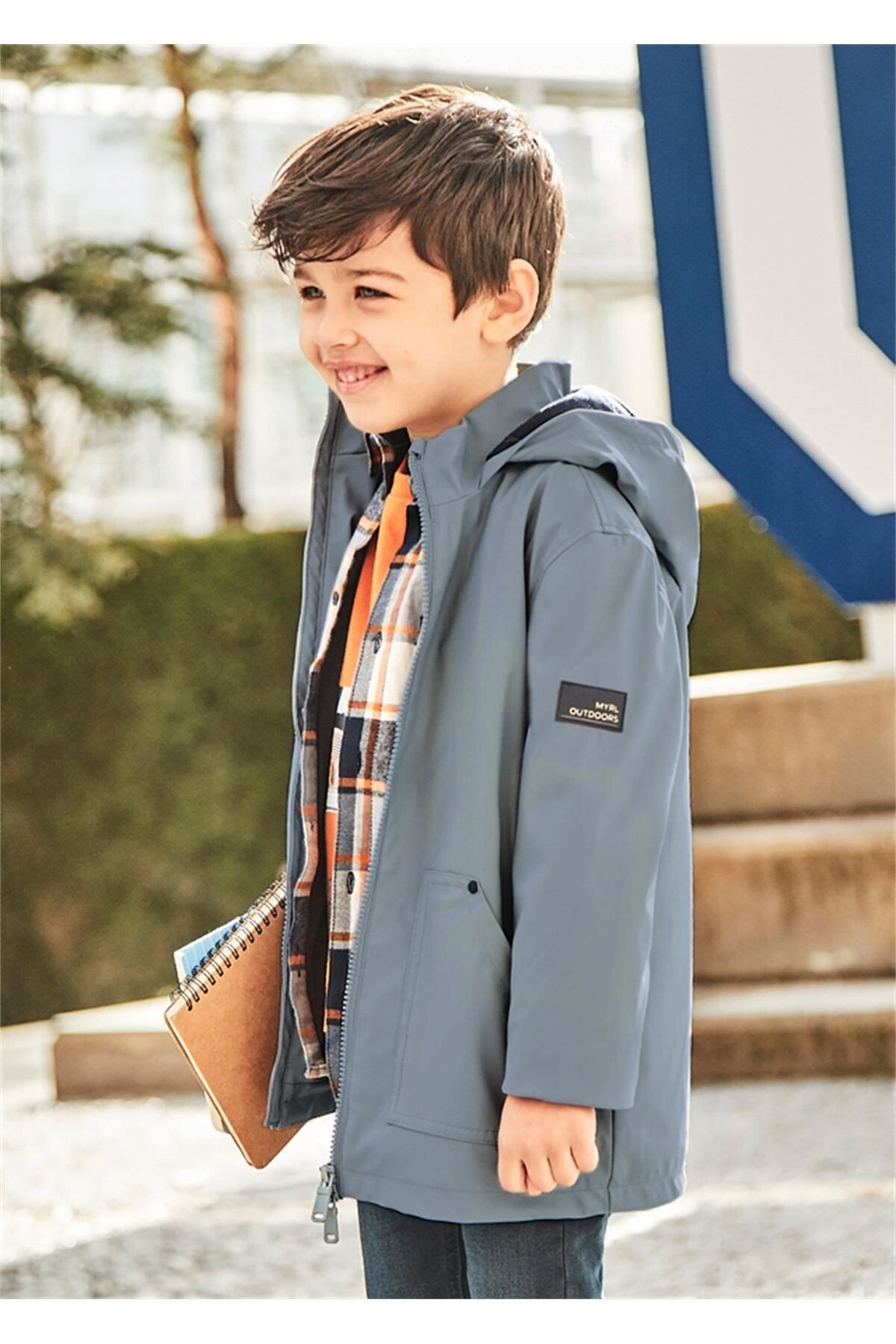 Erkek Çocuk Parka Mont Gri 4466