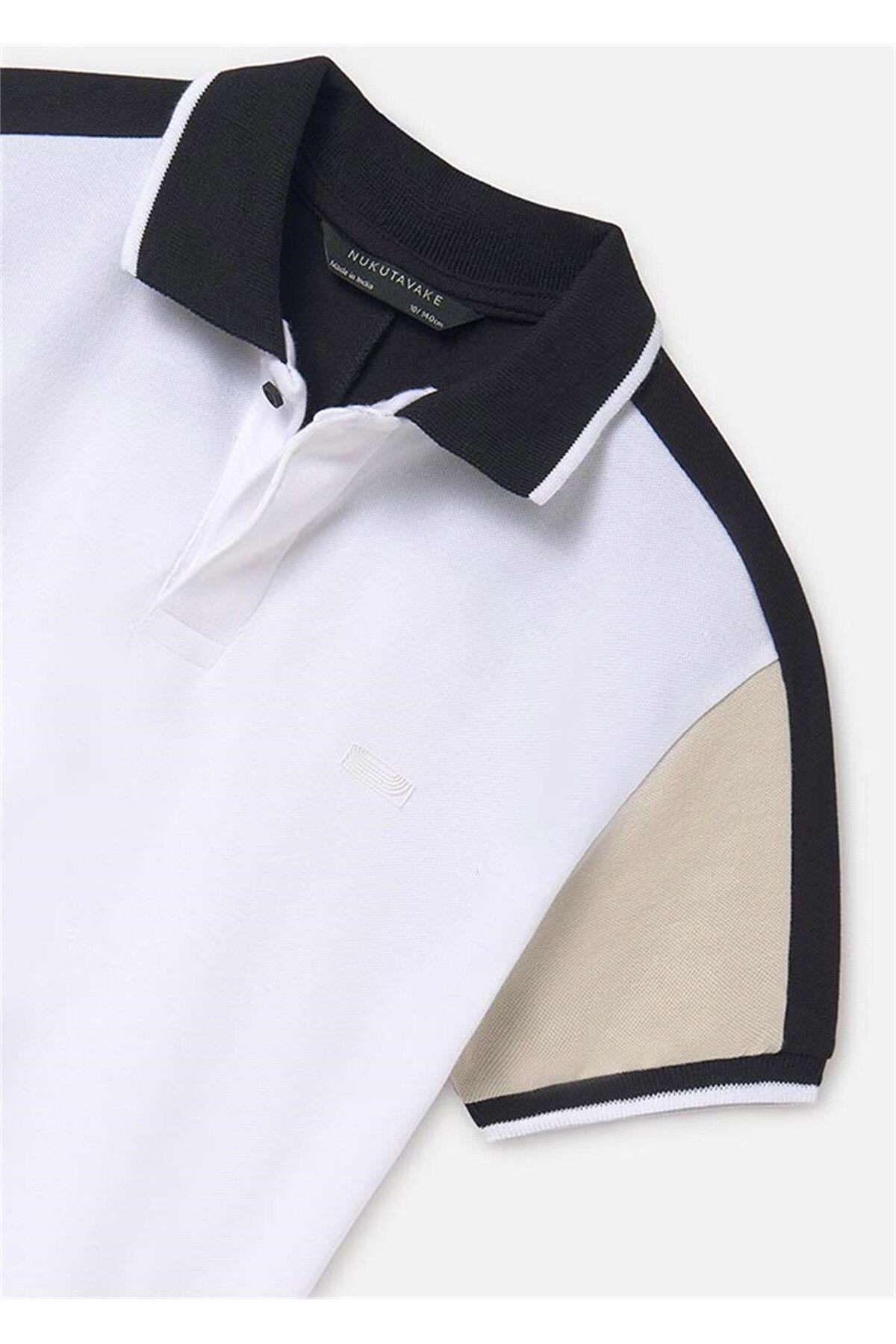 Erkek Çocuk Polo Yaka Tişört Beyaz Krem 6134