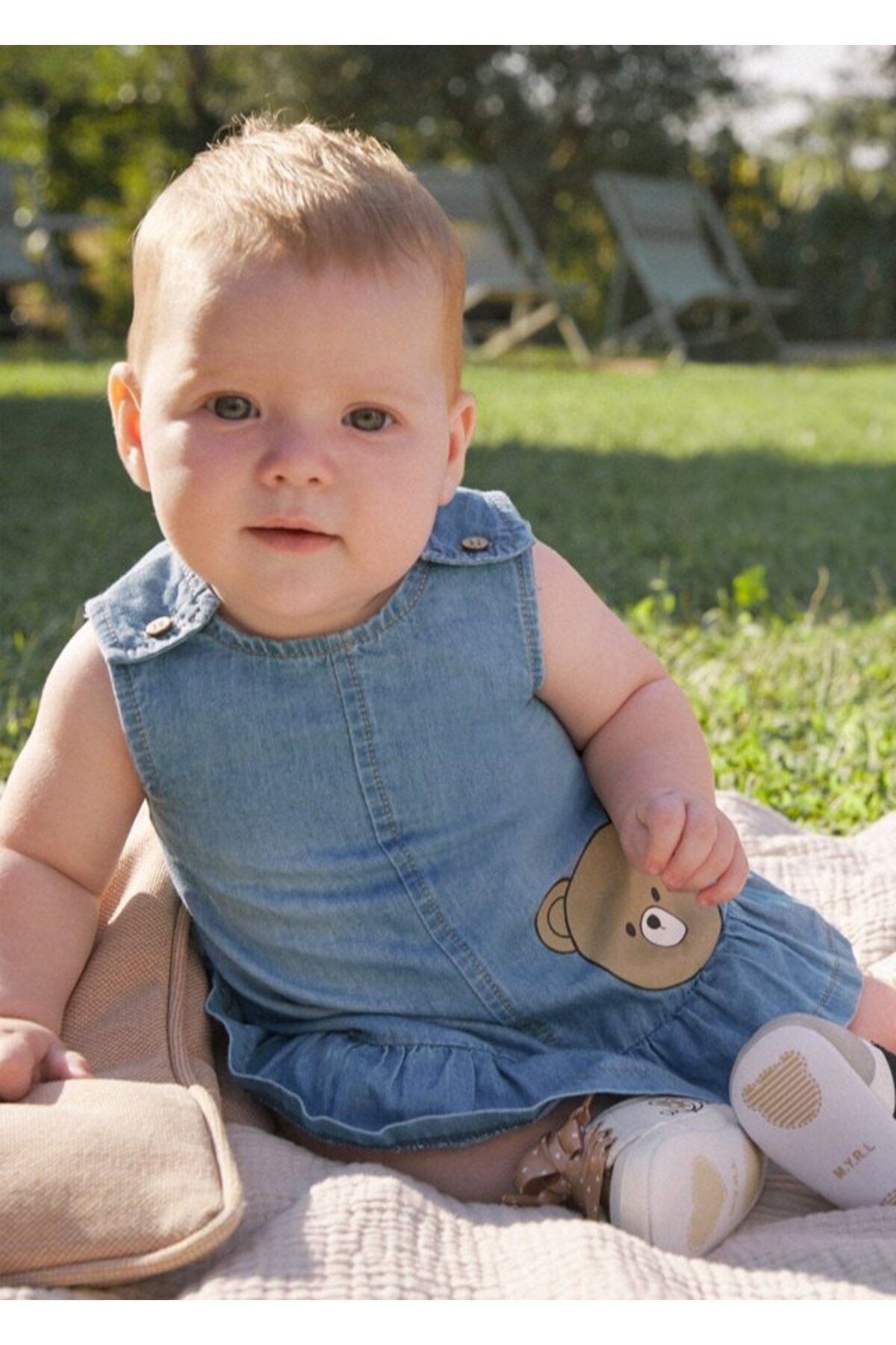 Kiz Denim Elbise Ve Sapka