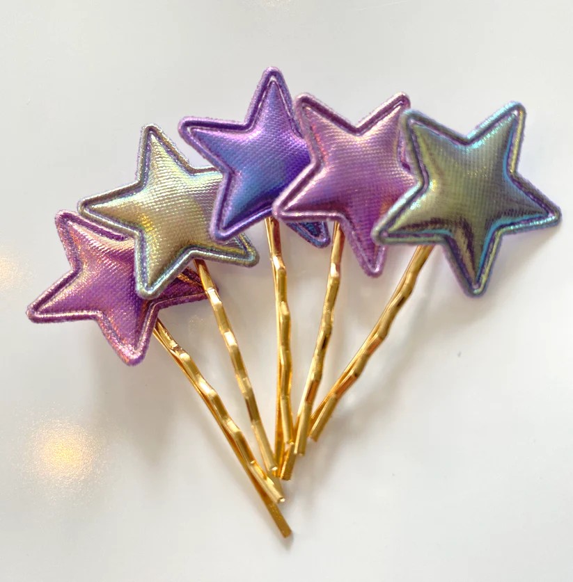 Twinkle Stars Hair Pins 5 Pcs./1 Set (Golden Pin)
