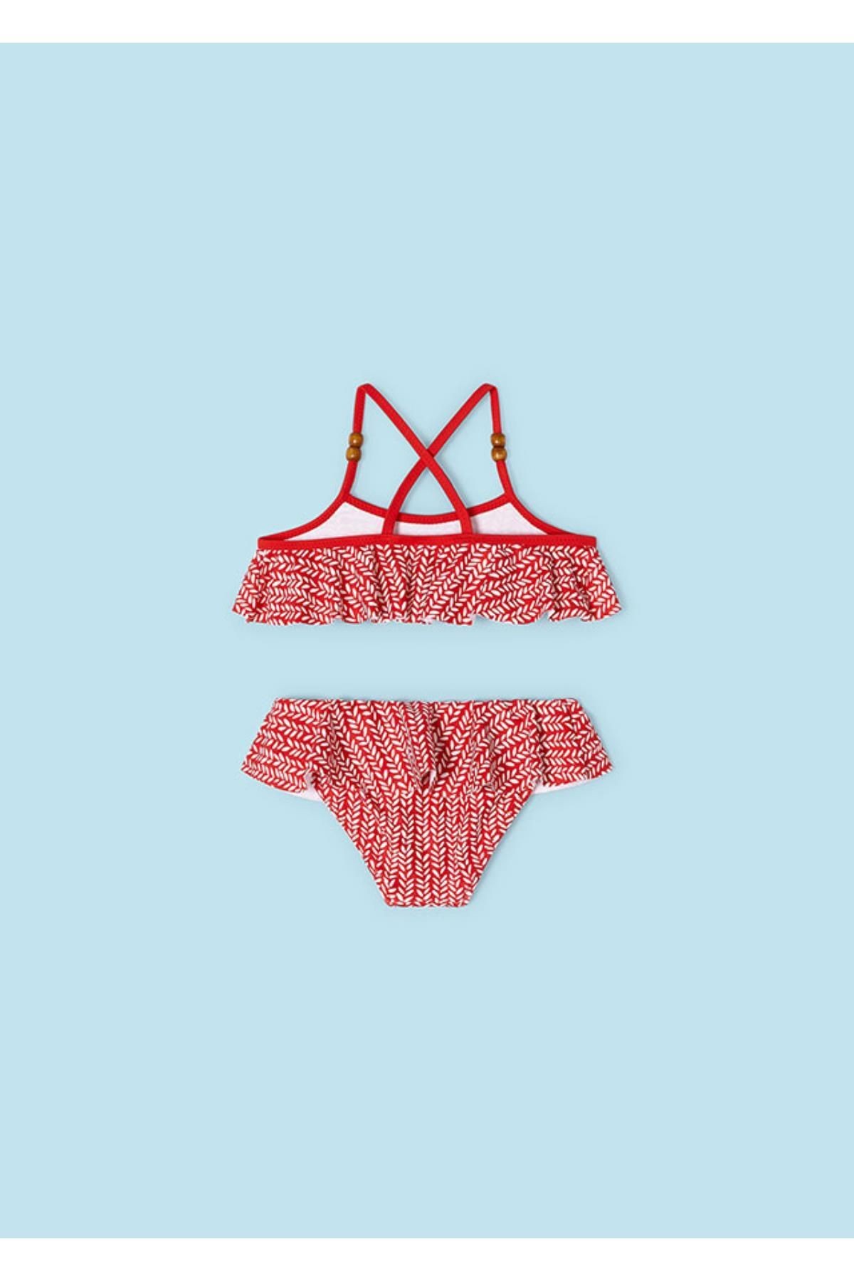Kız Çocuk Fırfırlı Bikini Mayo