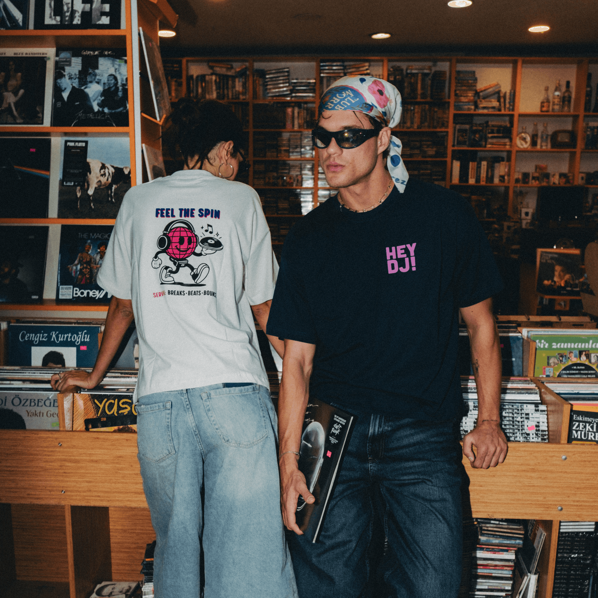 HEY DJ Beyaz T-shirt