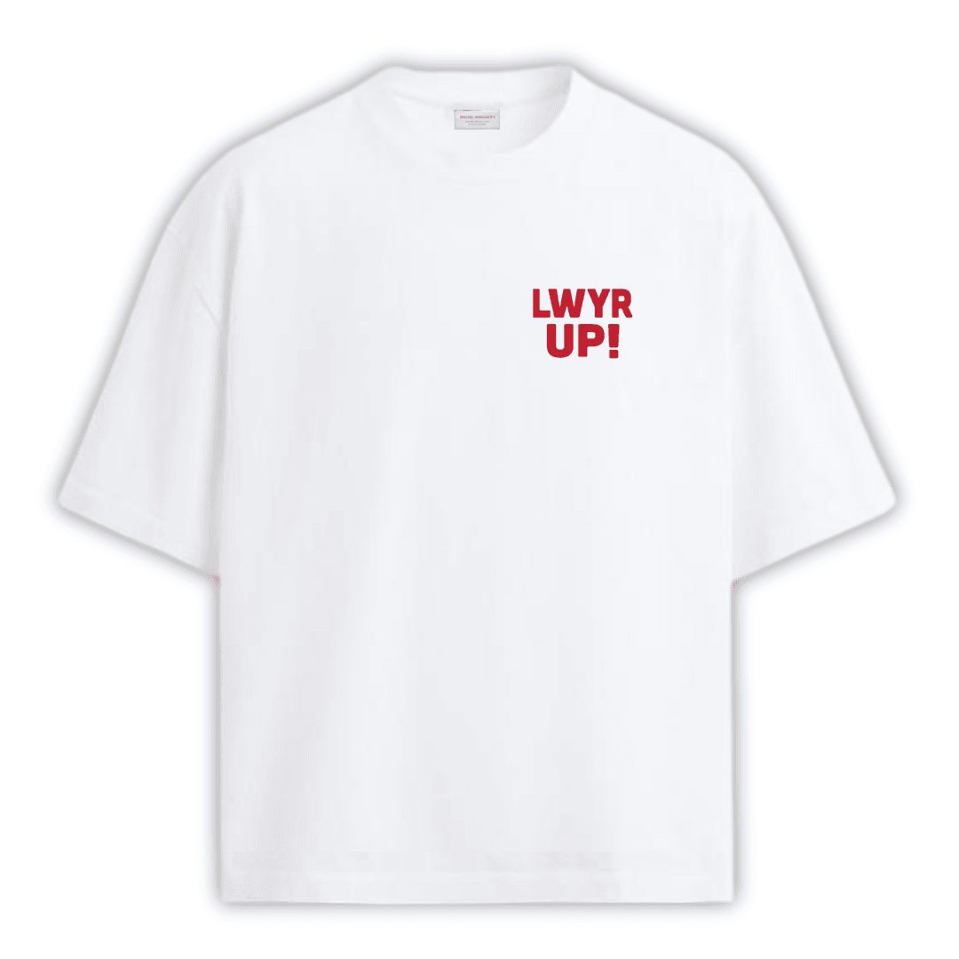 LAWYER UP Beyaz T-shirt