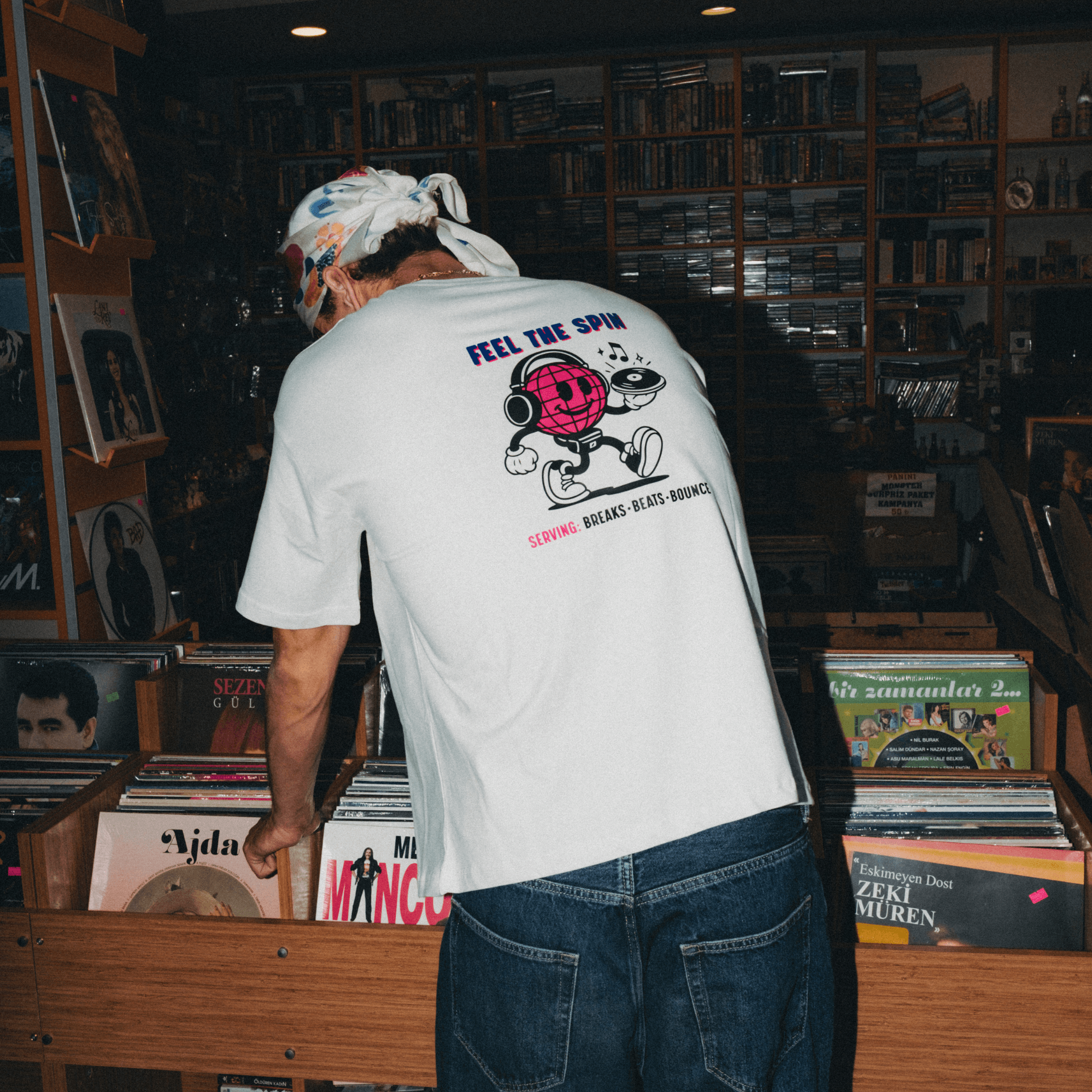 HEY DJ Beyaz T-shirt
