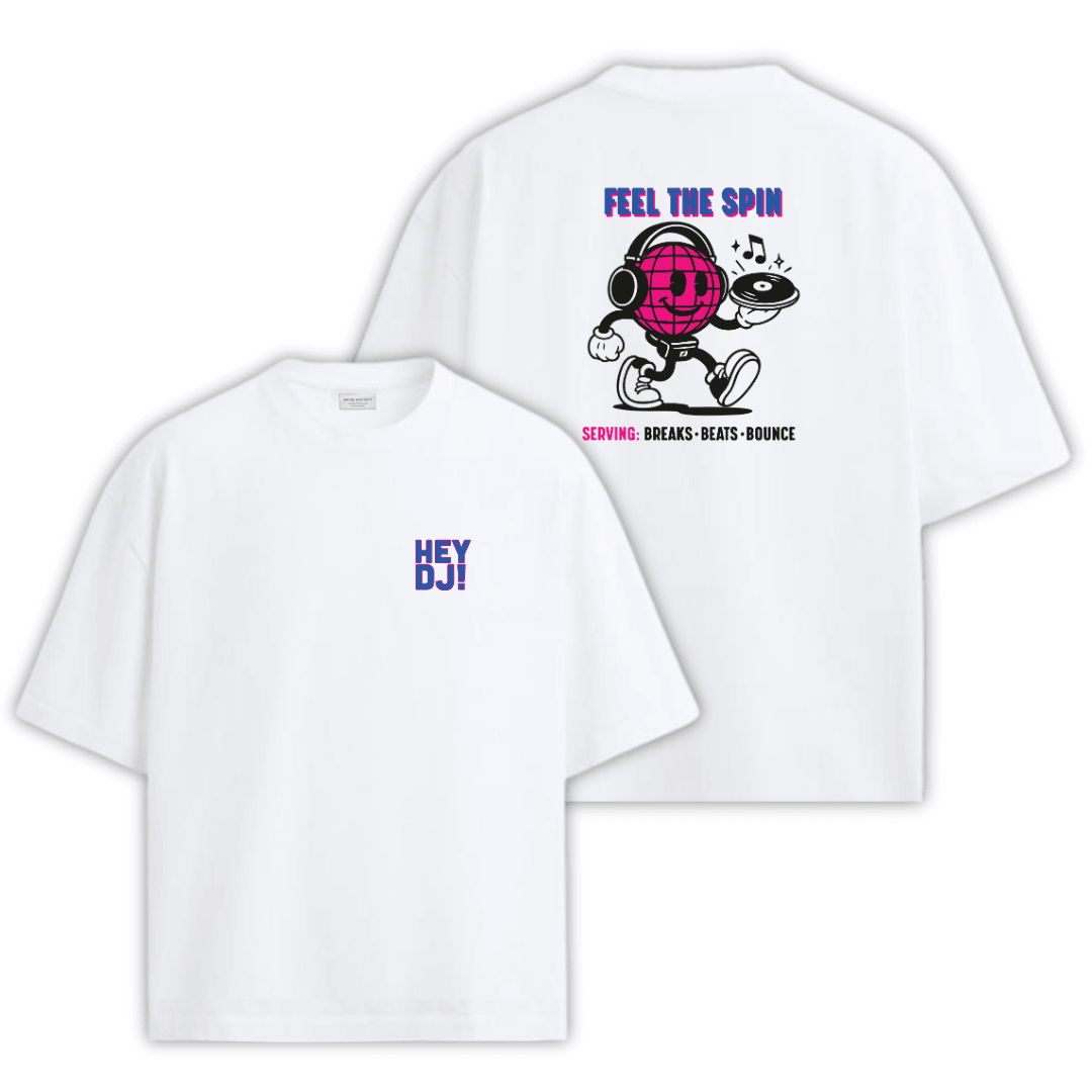 HEY DJ Beyaz T-shirt