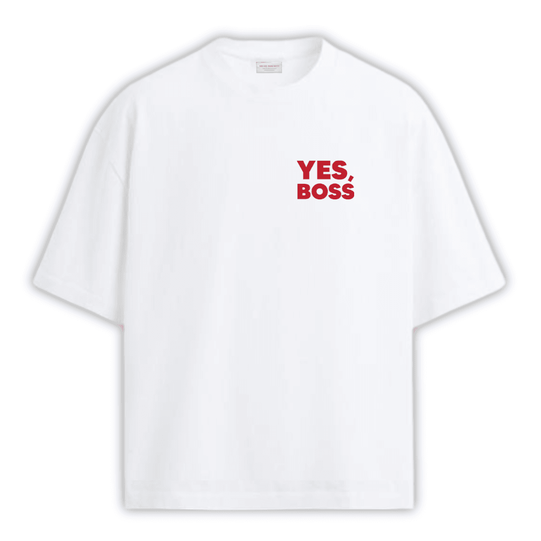 YES BOSS Beyaz T-shirt