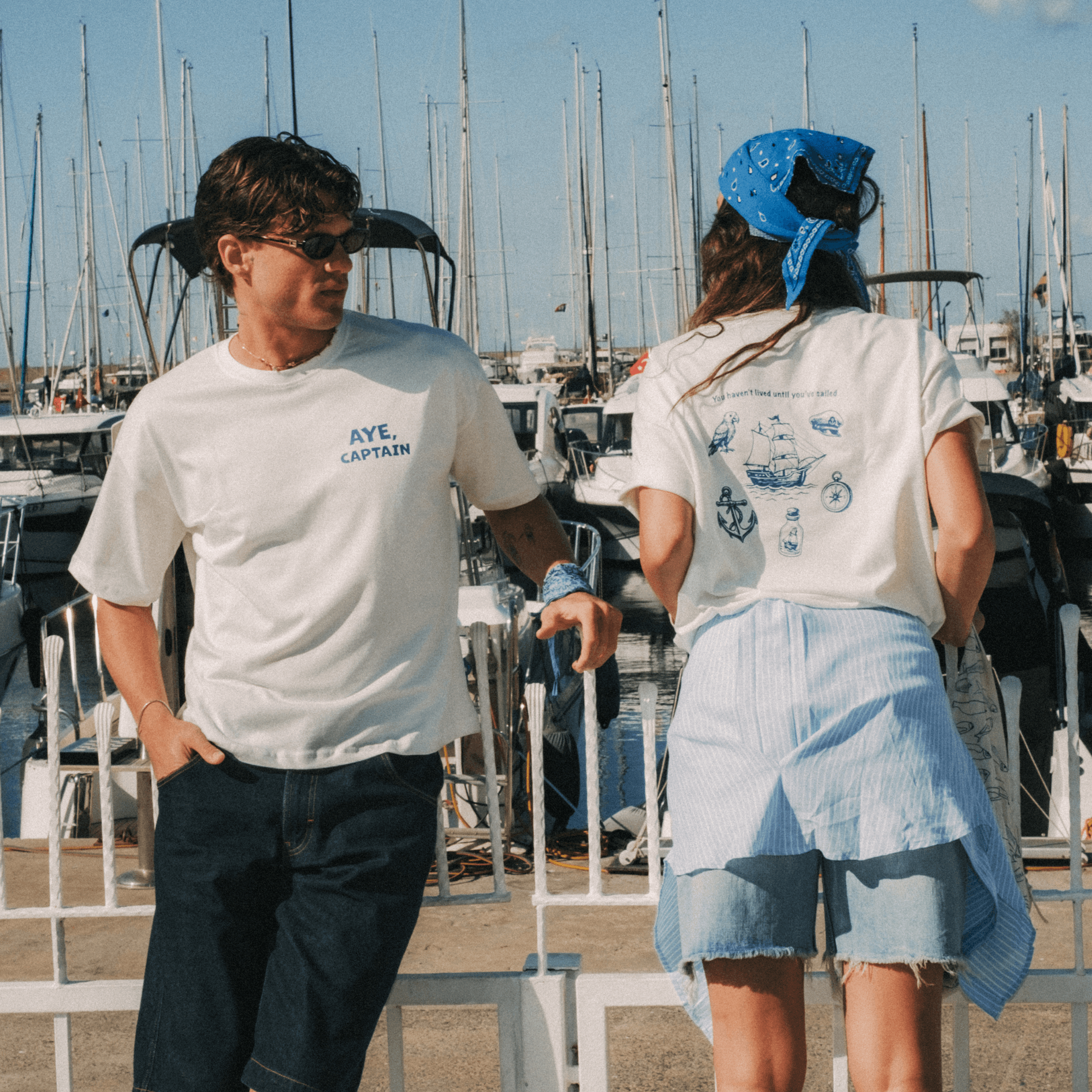 AYE CAPTAIN Beyaz T-shirt