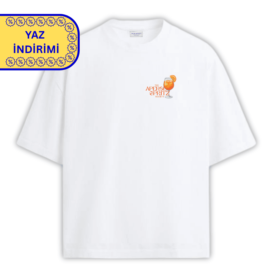 APEROL SOCIETY Beyaz T-shirt