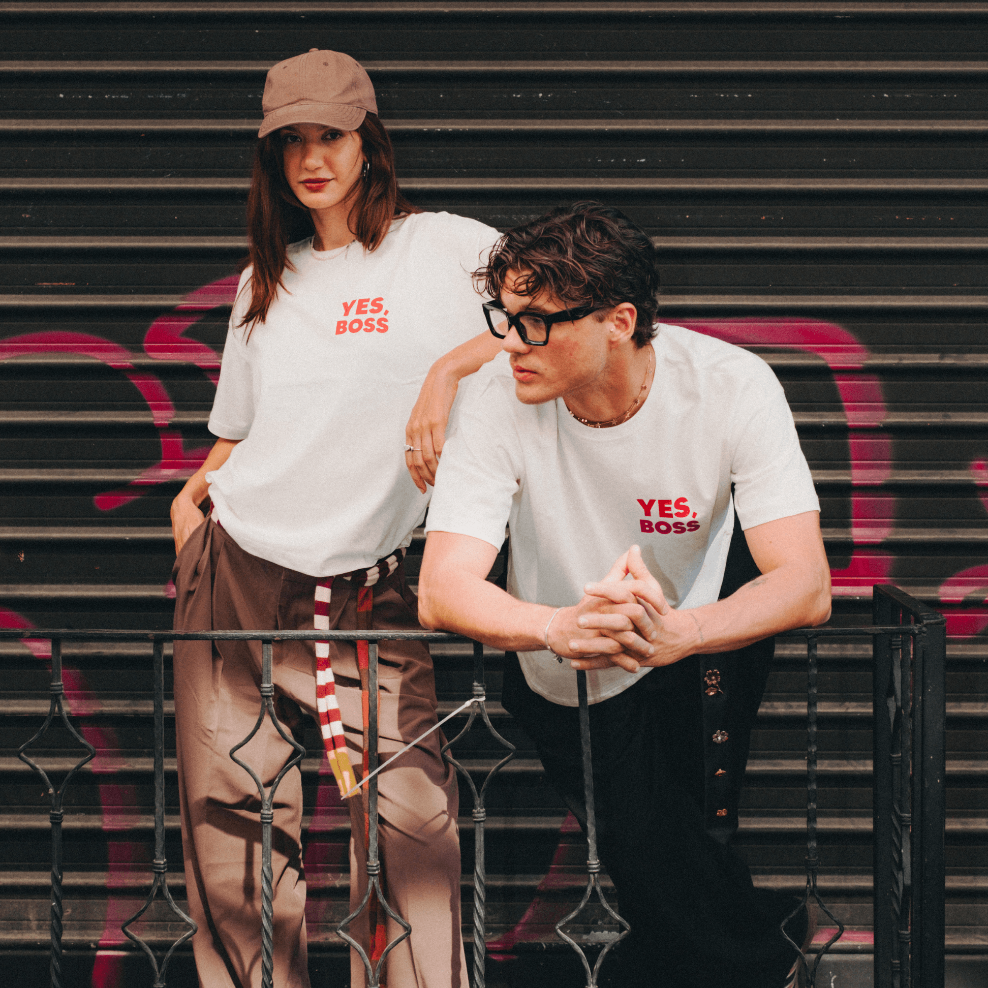 YES BOSS Beyaz T-shirt