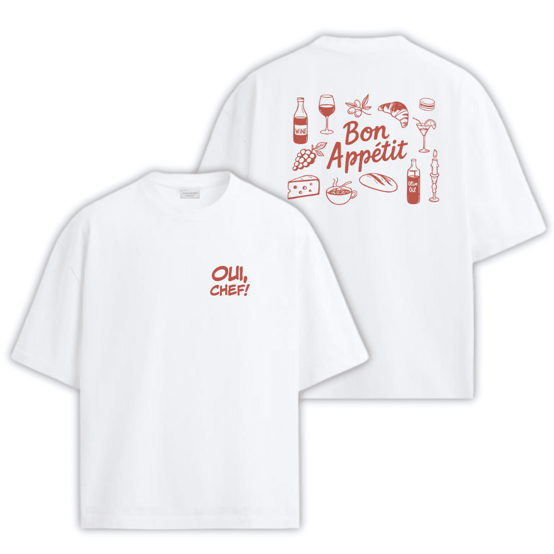 OUI CHEF Beyaz T-shirt