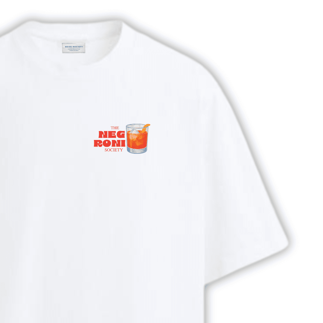 NEGRONI SOCIETY Beyaz T-shirt