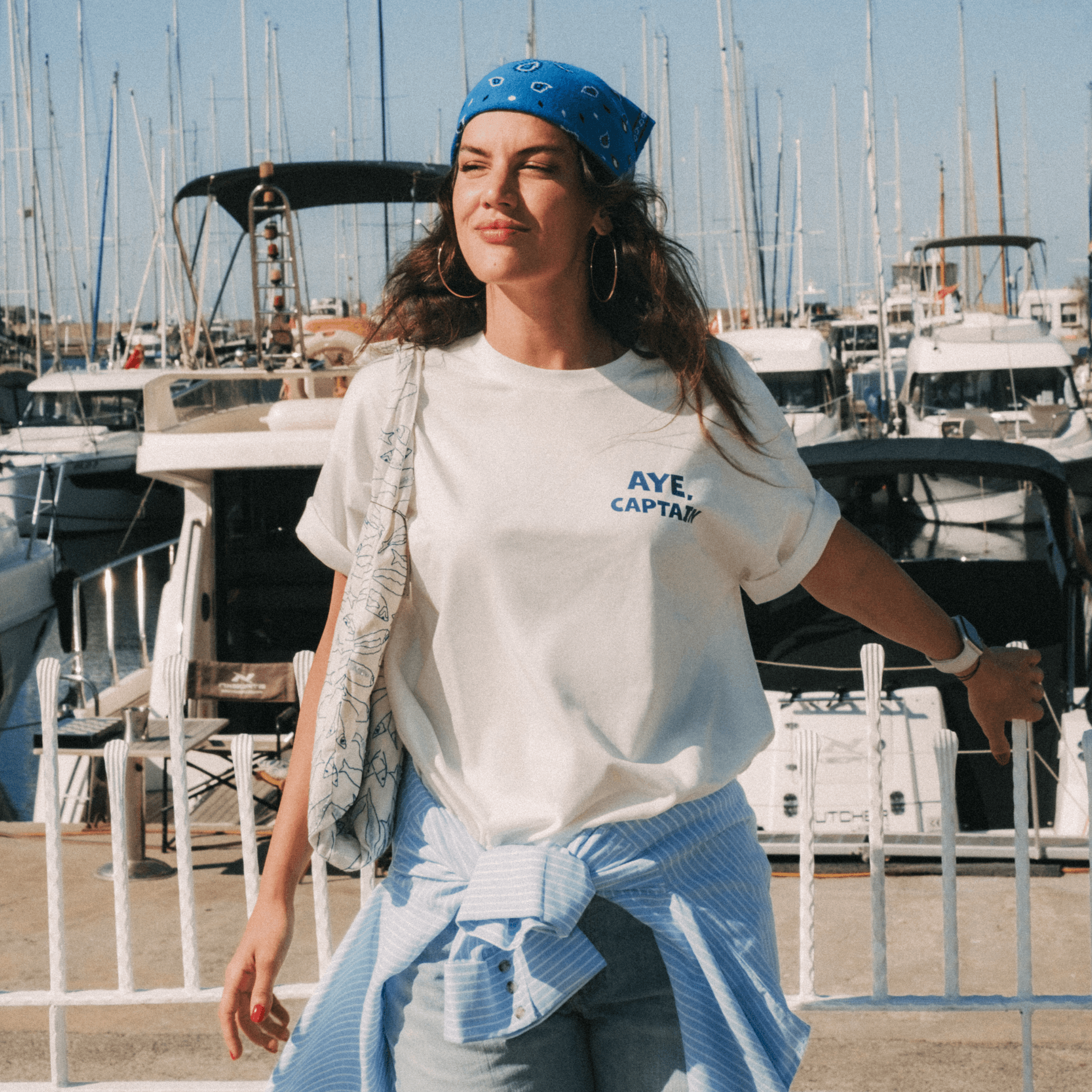 AYE CAPTAIN Beyaz T-shirt