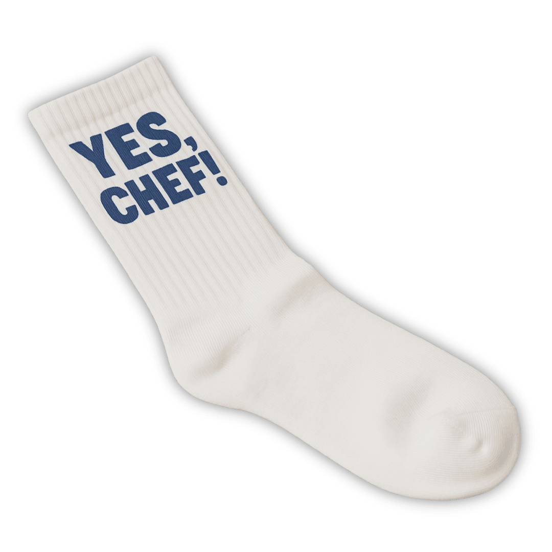 YES CHEF Beyaz Çorap Unisex