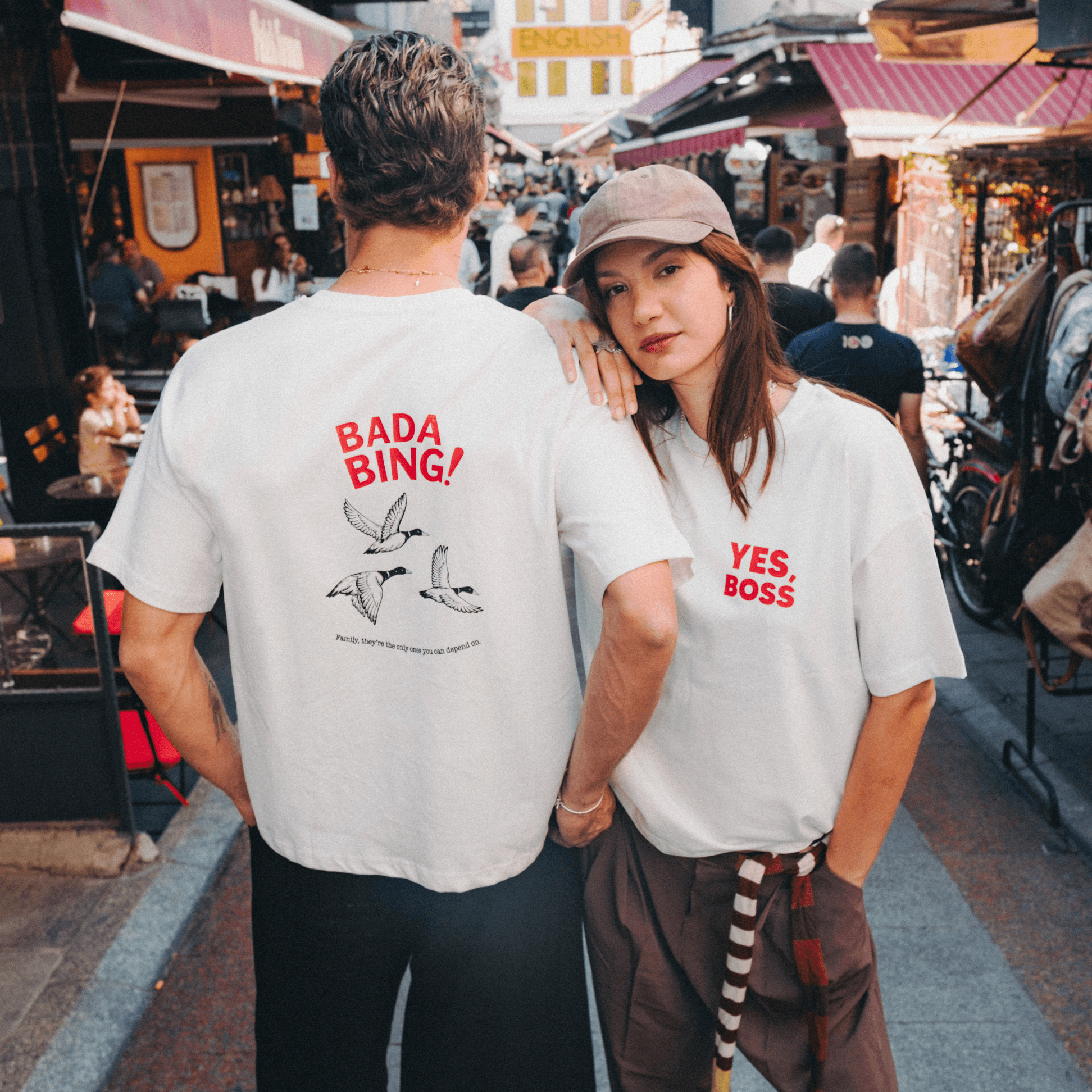 YES BOSS Beyaz T-shirt