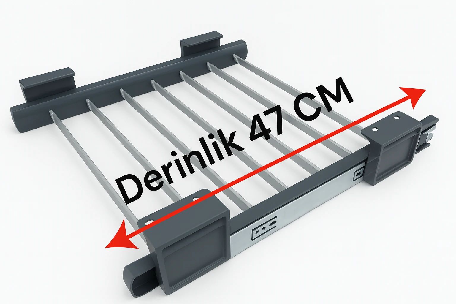 Evizmo Raylı Pantolonluk Askılığı – Dolap İçi Raylı Sistem