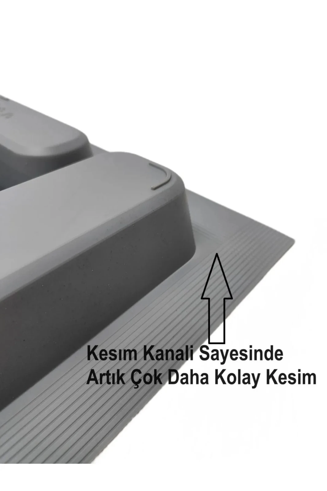 Evizmo Çekmece İçi Kesilebilir Kaşıklık 42x49 cm – Antrasit Renk