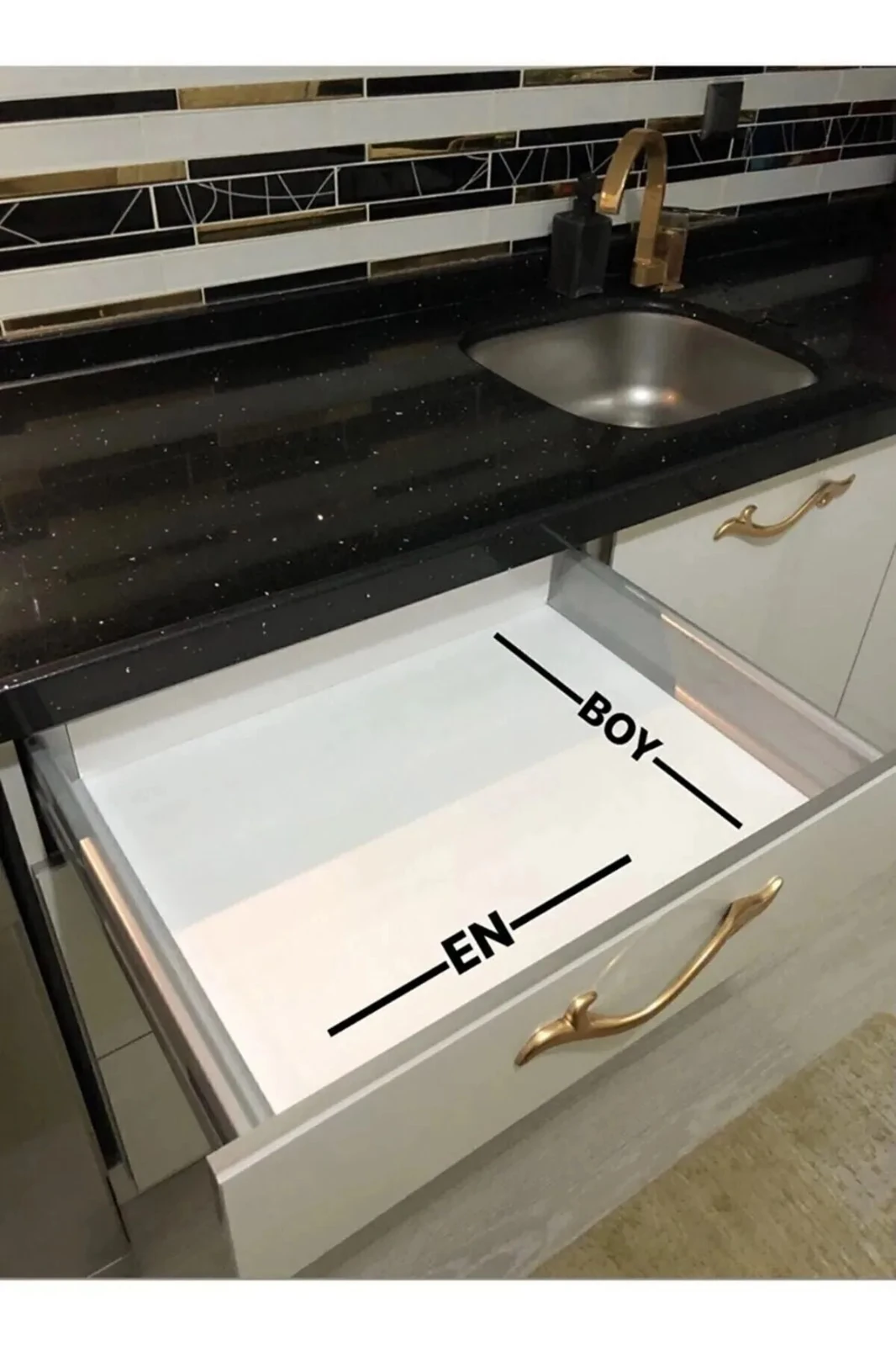 Evizmo Çekmece İçi Kesilebilir Kaşıklık 42x49 cm – Antrasit Renk