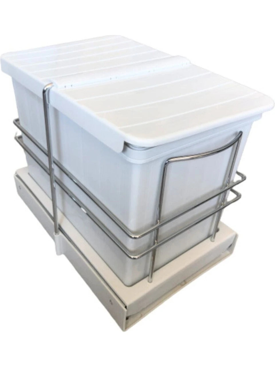 Evizmo 25 L Gri Raylı Çöp Kovası – Dolap İçi Otomatik Kapaklı