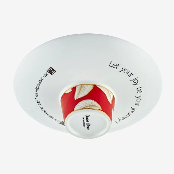 Kırmızı Porselen Kahve Fincan Seti 100 Ml Ravello Collection by Chiara Alessi