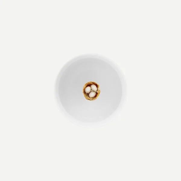 Beyaz Porselen Yumurtalık 5 Cm Love Birds Collection by Pip Studio