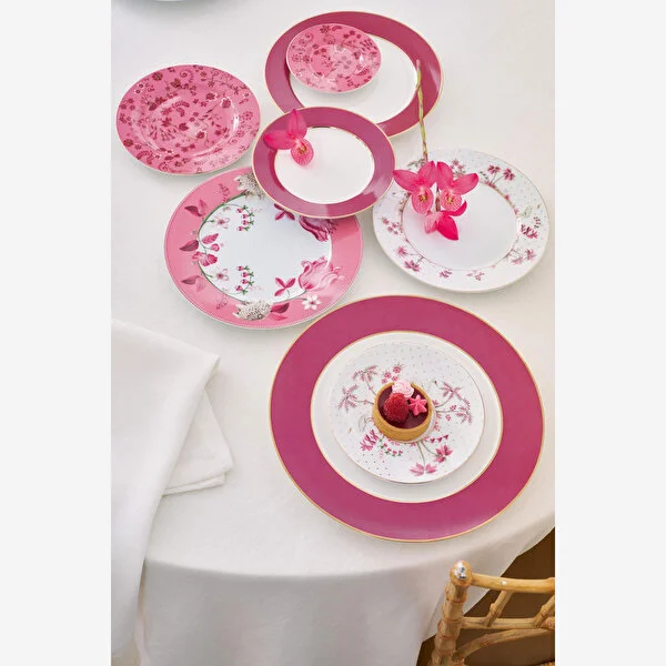 Pembe Porselen Petit Four Tabağı 12 Cm Jolie Collection by Pip Studio