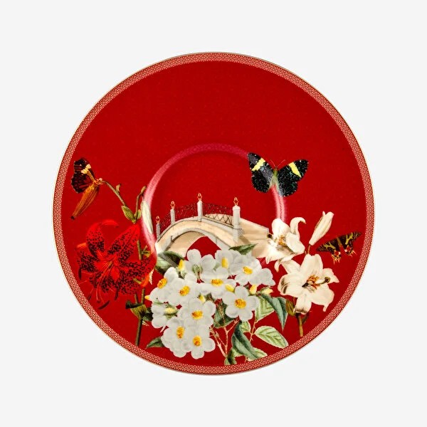 Kırmızı Porselen Kahve Fincan Seti 90 Ml Butterfly Walley Collection by Chiara Alessi