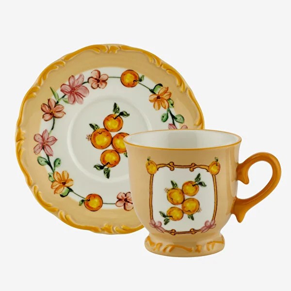 Turuncu Seramik Kahve Fincan Seti 90 Ml Il Sogno Collection by Chiara Alessi