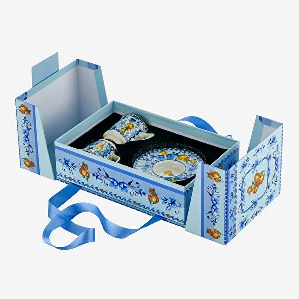 Mavi Porselen Kahve Fincanı 120 Ml Capri Collection by Chiara Alessi