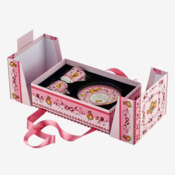 Pembe Porselen Kahve Fincan Seti 120 Ml Arancia Collection by Chiara Alessi
