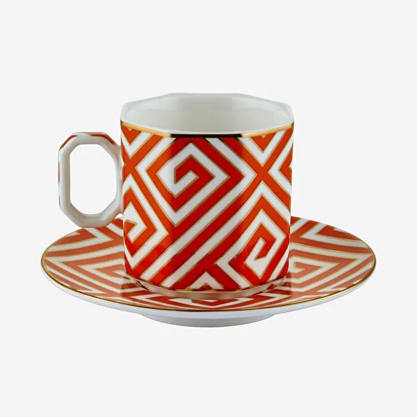 Turuncu Porselen Kahve Fincan Seti 90 Ml Ravello Collection by Chiara Alessi