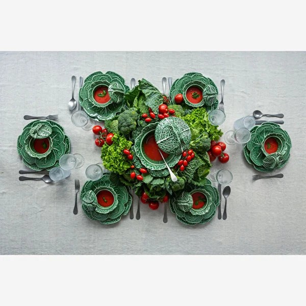 Yeşil Seramik Çerezlik 21,5 Cm Cabbage Collection by