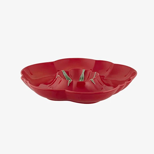 Kırmızı Seramik Servis Tabağı 38 Cm Tomato Collection by Bordallo Pinheiro