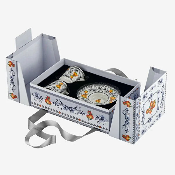 Gri Porselen Kahve Fincan Seti 120 Ml Arancia Collection by Chiara Alessi
