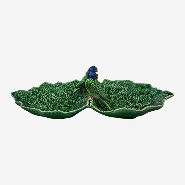 Yeşil Seramik Servis Tabağı 34 Cm Leaves Collection by Bordallo Pinheiro