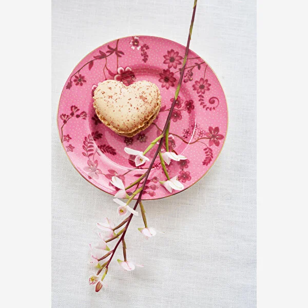 Pembe Porselen Petit Four Tabağı 12 Cm Jolie Collection by Pip Studio