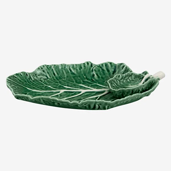 Yeşil Seramik Servis Tabağı 28 Cm Cabbage Collection by Bordallo Pinheiro