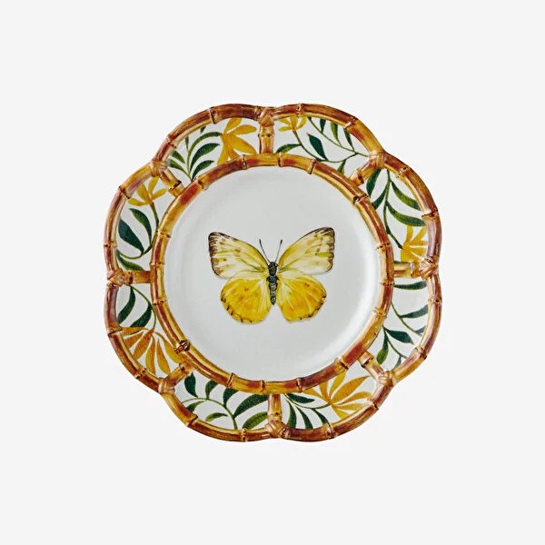 Kırmızı Melamin Kahvaltı Tabağı 23 Cm Bambu Collection by Chiara Alessi