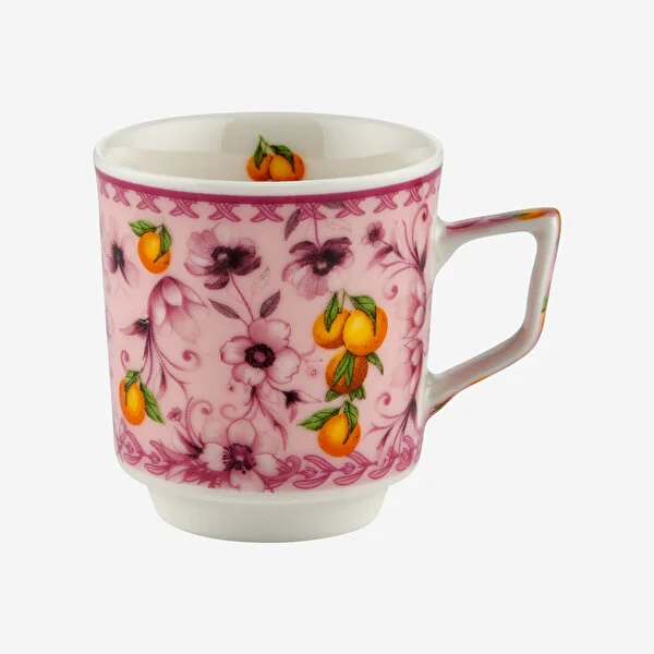 Pembe Porselen Kahve Fincan Seti 120 Ml Arancia Collection by Chiara Alessi