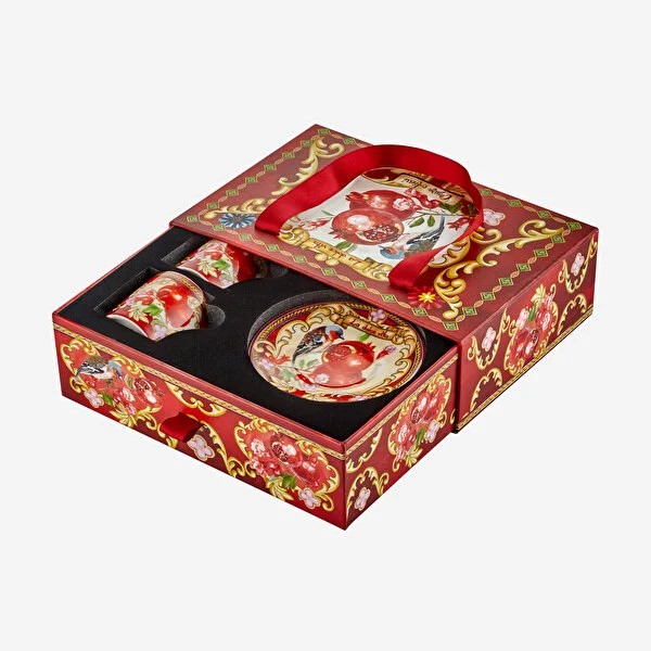 Kırmızı Porselen Kahve Fincan Seti 120 Ml Capri Collection by Chiara Alessi
