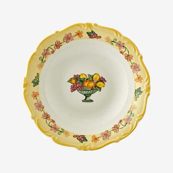 Sarı Seramik Çukur Tabak 21,5 Cm Il Sogno Collection by Chiara Alessi