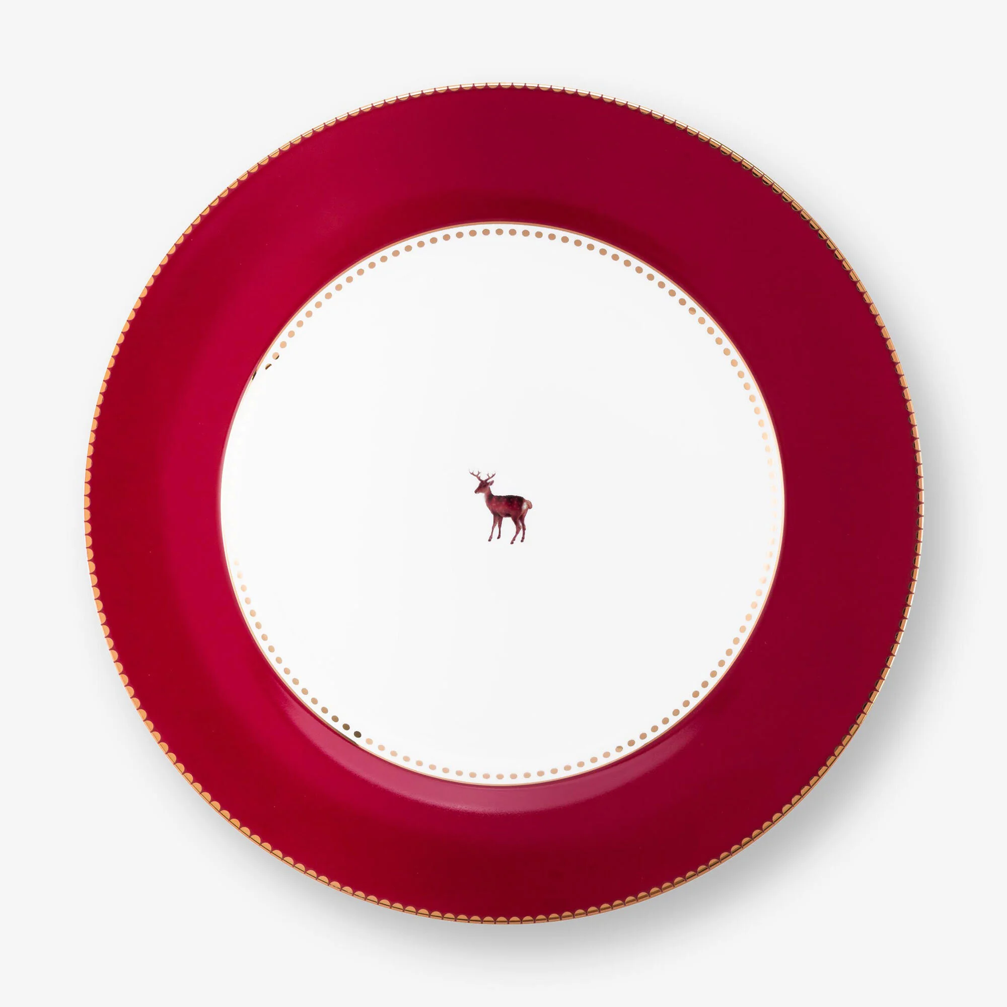 Kırmızı Porselen Yemek Tabağı 26,5 Cm Love Birds Collection by Pip Studio