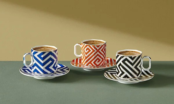 Mavi Porselen Kahve Fincan Seti 90 Ml Ravello Collection by Chiara Alessi